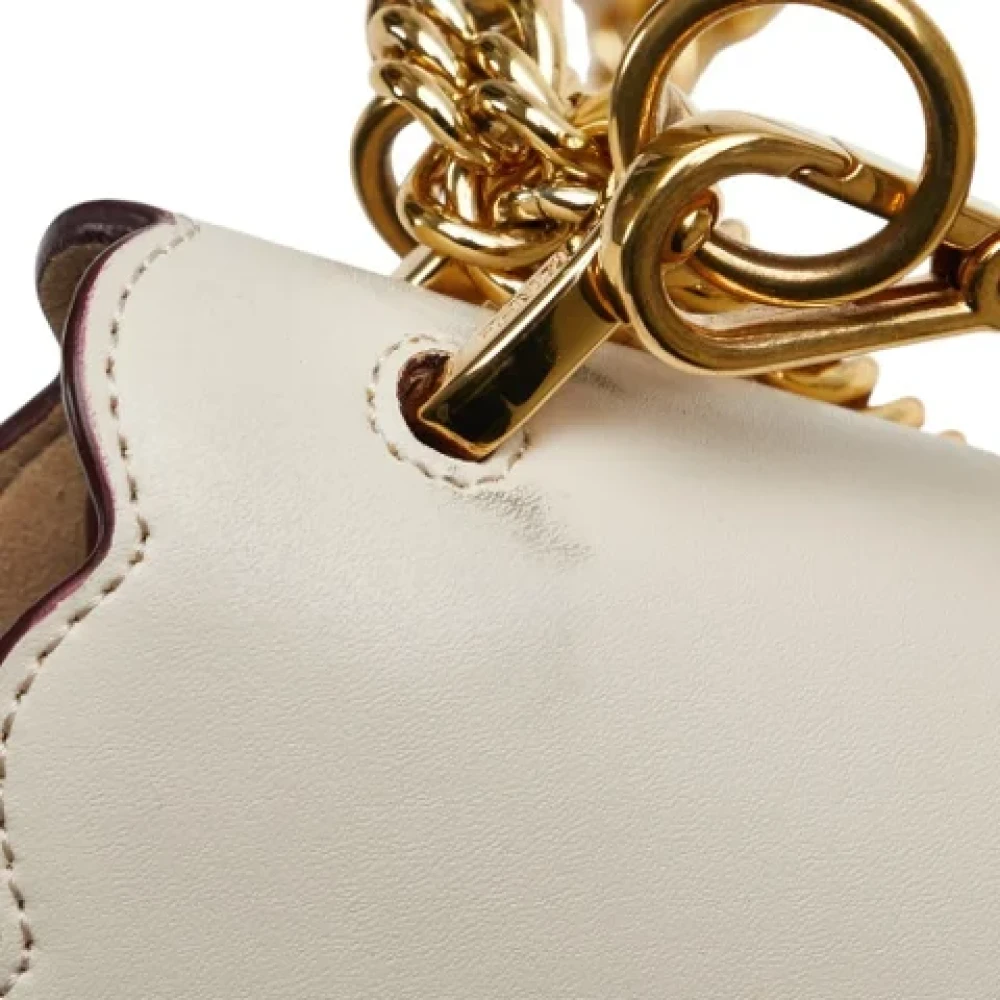 Fendi Vintage Pre-owned Leather fendi-bags Beige Dames
