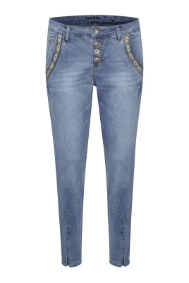 Broderad Ljusblå Denim Jeans