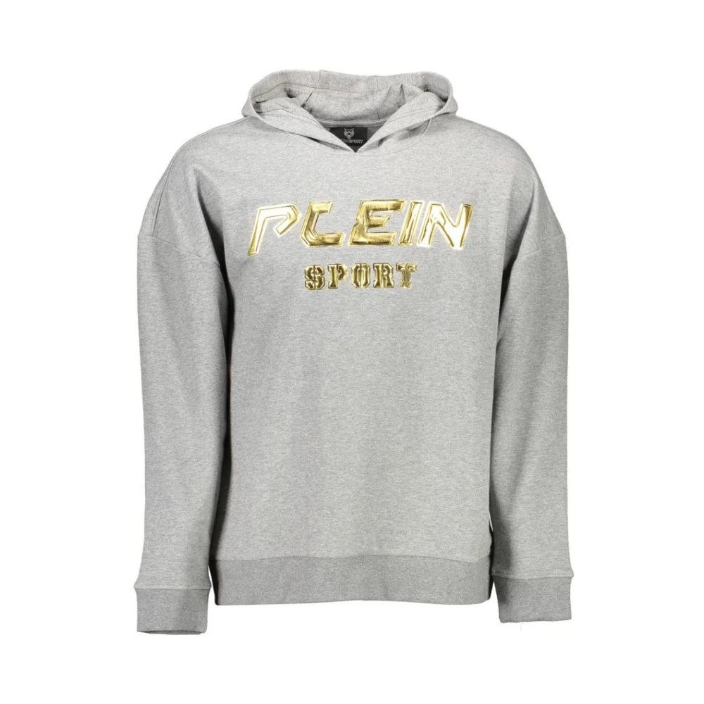 Plein Sport Men's Gray Cotton Hooded Sweater
