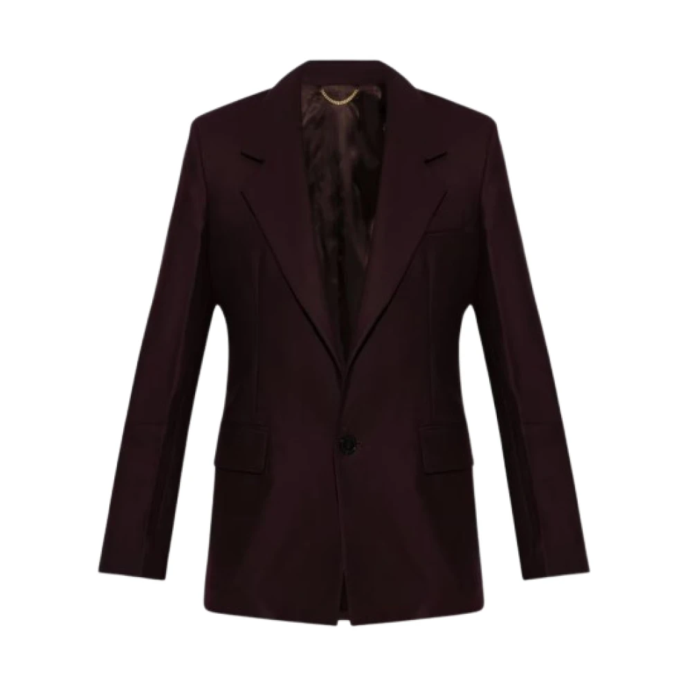 Victoria Beckham Zak Detail Mouw Top Brown Dames