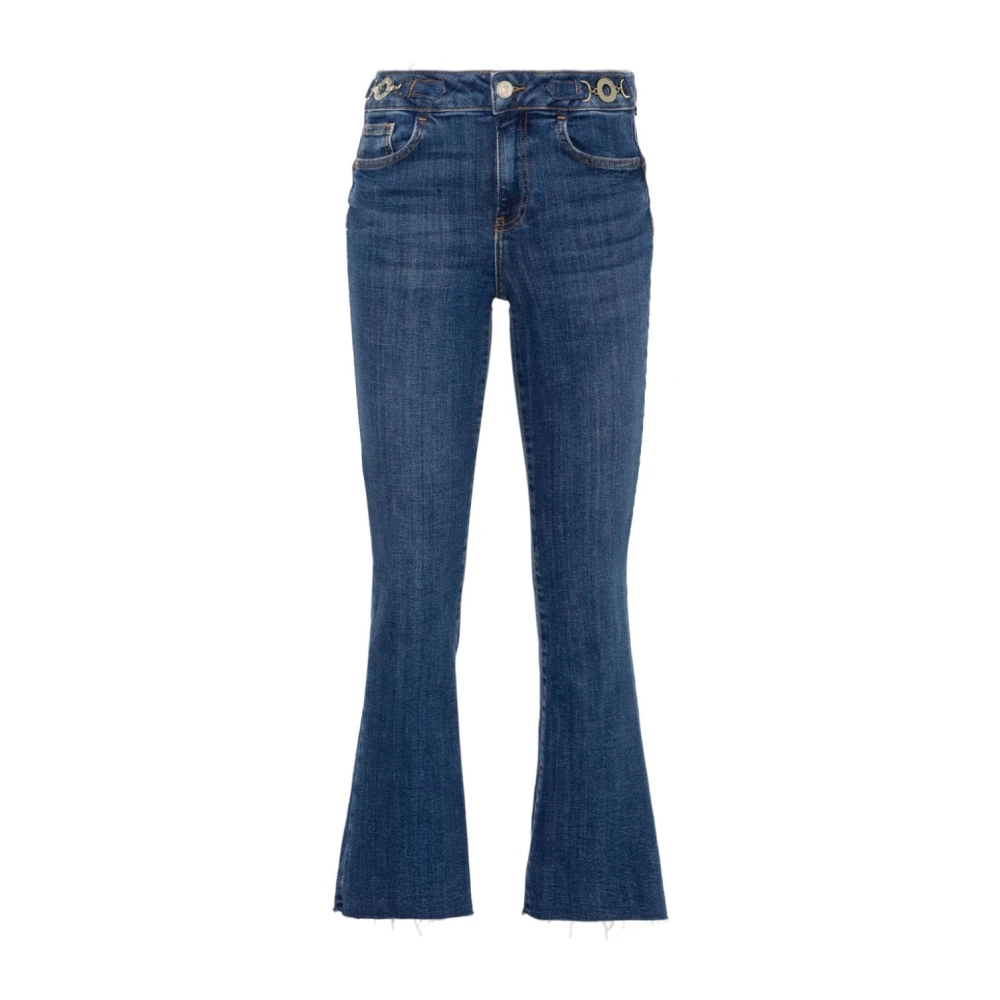Liu Jo Blauwe Denim Jeans Whiskering Effect Blue Dames