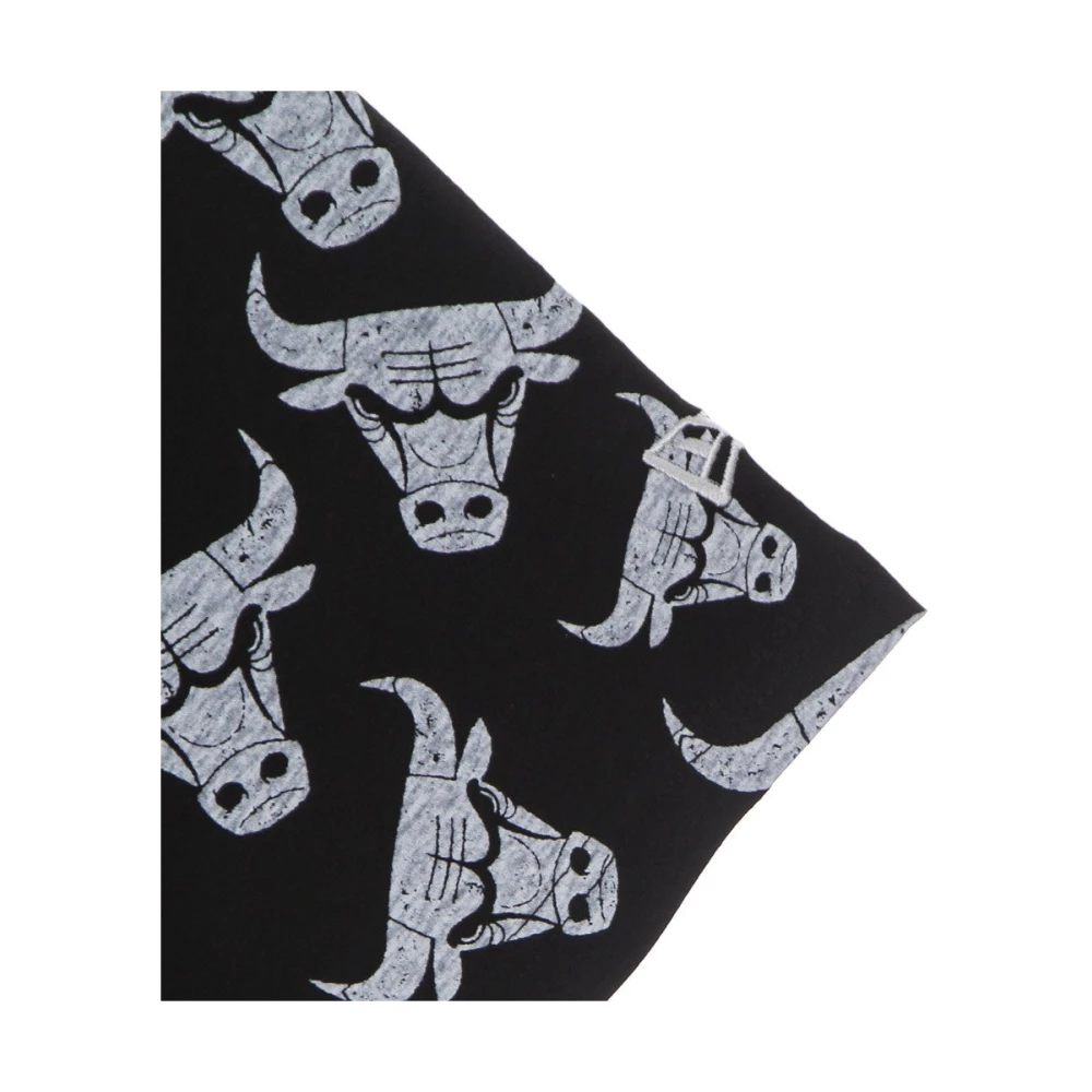 new era Chicago Bulls Logo Tee Zwart Black Heren
