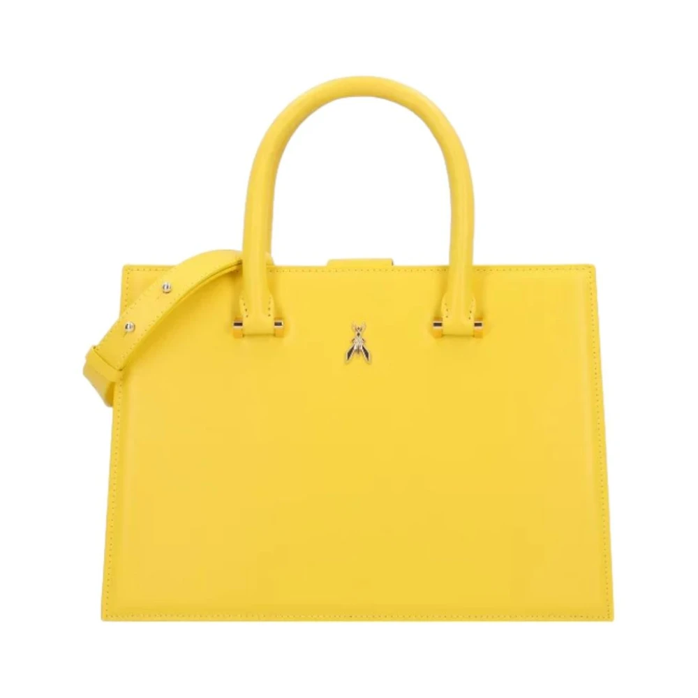 PATRIZIA PEPE Elegante Leren Handtas Model 8B0171L061 Yellow Dames