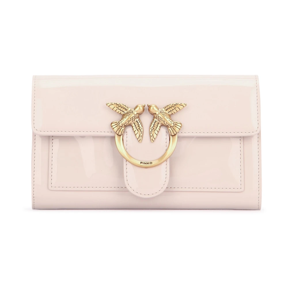 Pinko Stijlvolle Portemonnee met Meerdere Compartimenten Pink Dames