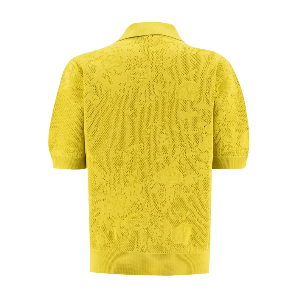 Fabiana Filippi Jacquard Polo Shirt in Fijn Katoen Green Dames
