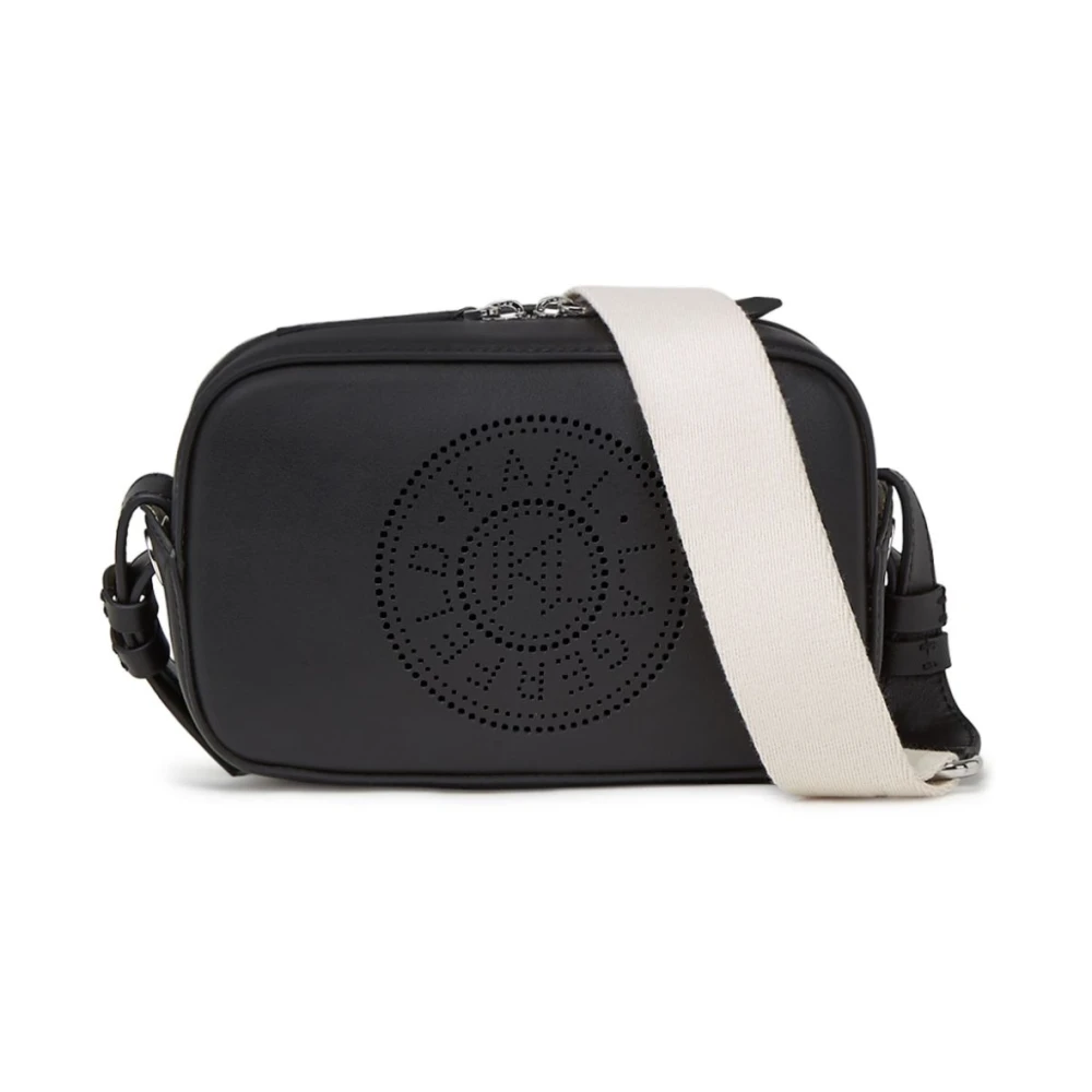 Karl Lagerfeld Cameratas Zwart Cirkelvormig Geperforeerd Logo Black Dames