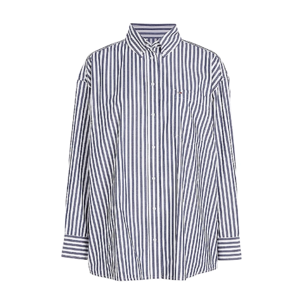 TOMMY JEANS Overhemdblouse TJW OVS PINSTRIPE SHIRT in modieuze naaldstrepen