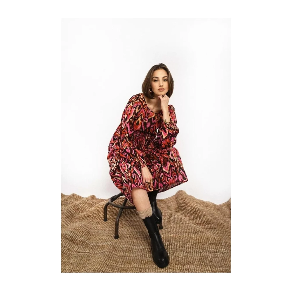 Molly Bracken Lange bedrukte jurk Multicolor Dames