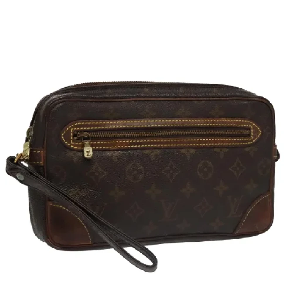 Louis Vuitton Vintage Pre-owned Canvas clutches Brown Dames
