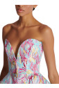 peplum-bustier-dress-with-feather-print