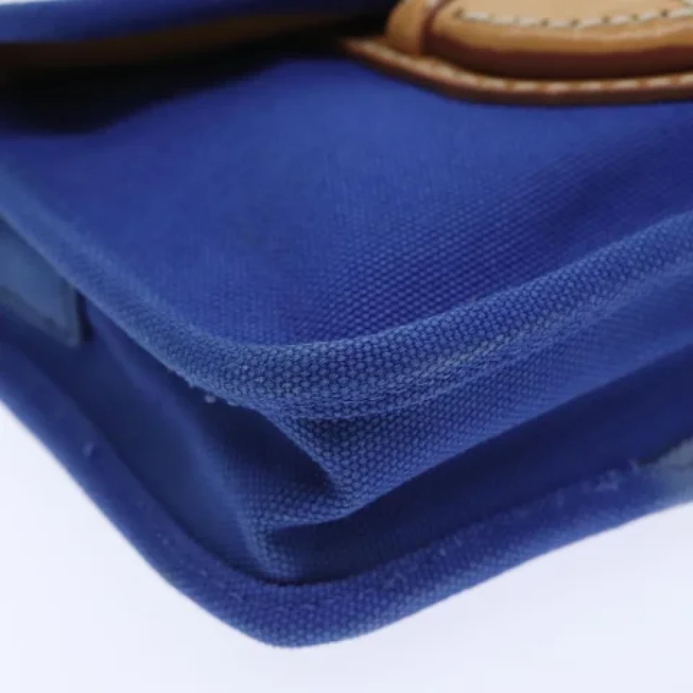 Prada Vintage Pre-owned Canvas prada-bags Blue Dames