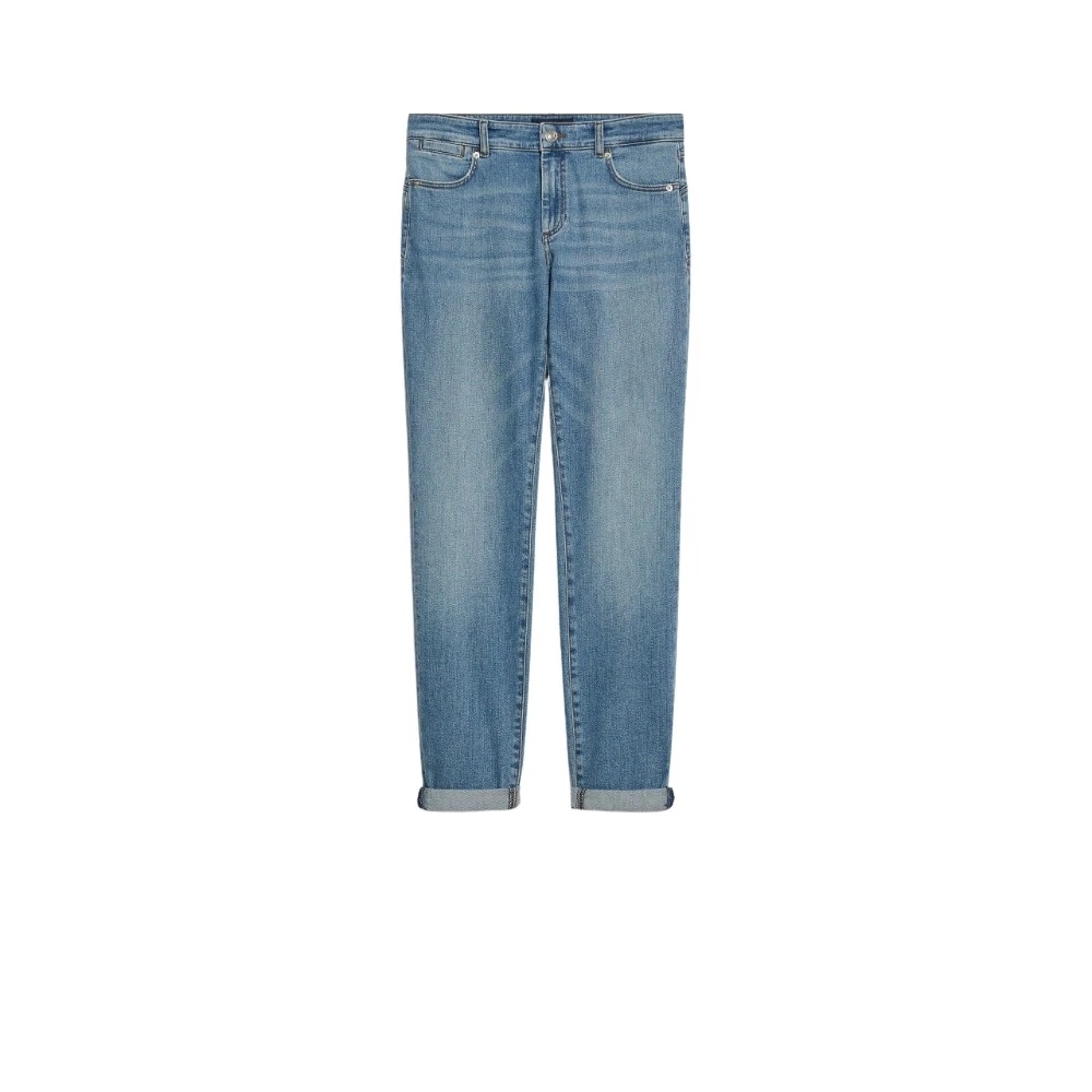 SPORTMAX Vintage Blauwe Cropped Jeans Blue Dames