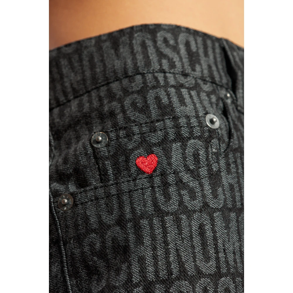 Moschino Jeans met logo Gray Dames