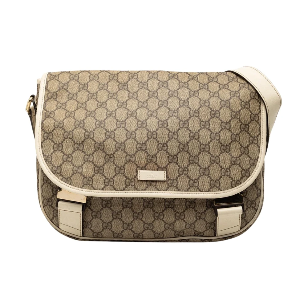 Gucci Vintage Women's Brown Vintage Cross Body Bags, One Size, Pre-Owned Messenger Bag