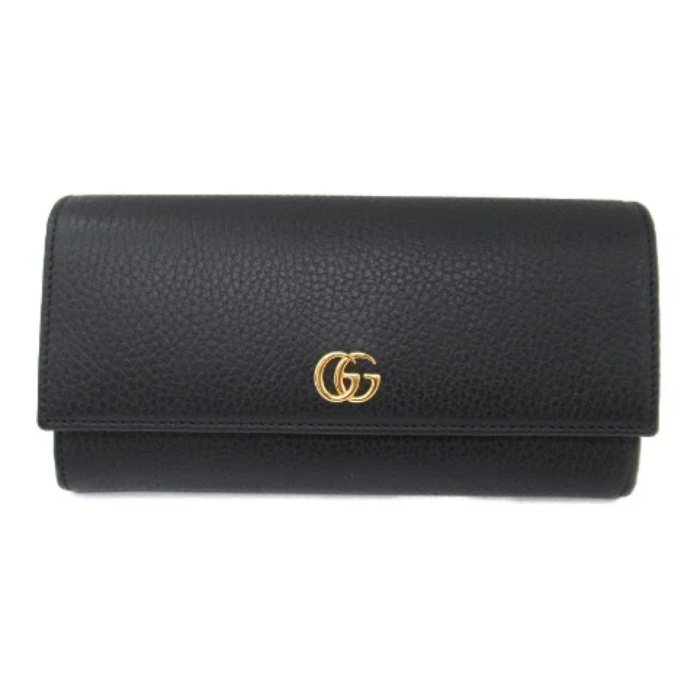 Gucci Vintage Pre-owned Leather wallets Black Dames