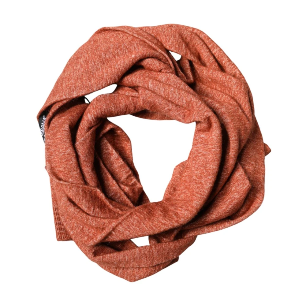Dolce & Gabbana Orange Ms7412-P Silk Cashmere Neck Wrap Shawl Scarf - Male - Scarves - One Size - Accessories