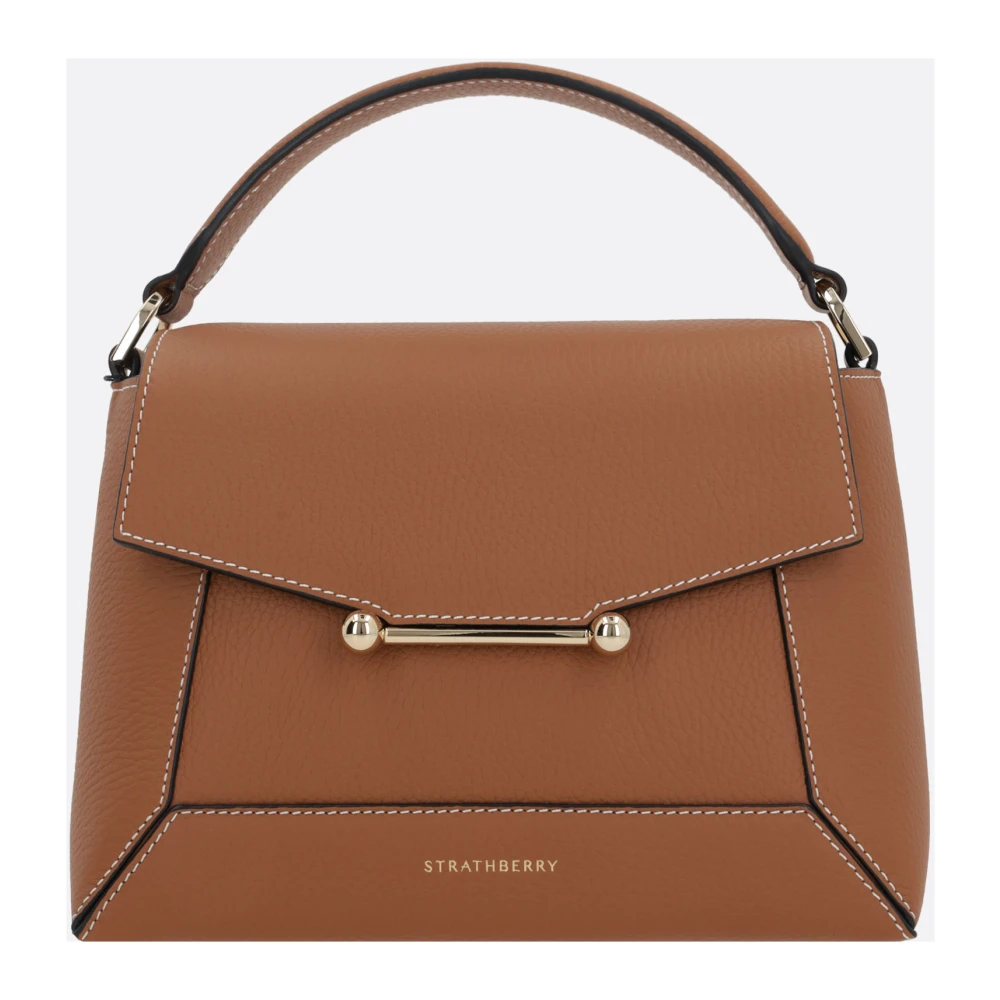 Strathberry Leren handtas met gouden hardware Brown Dames