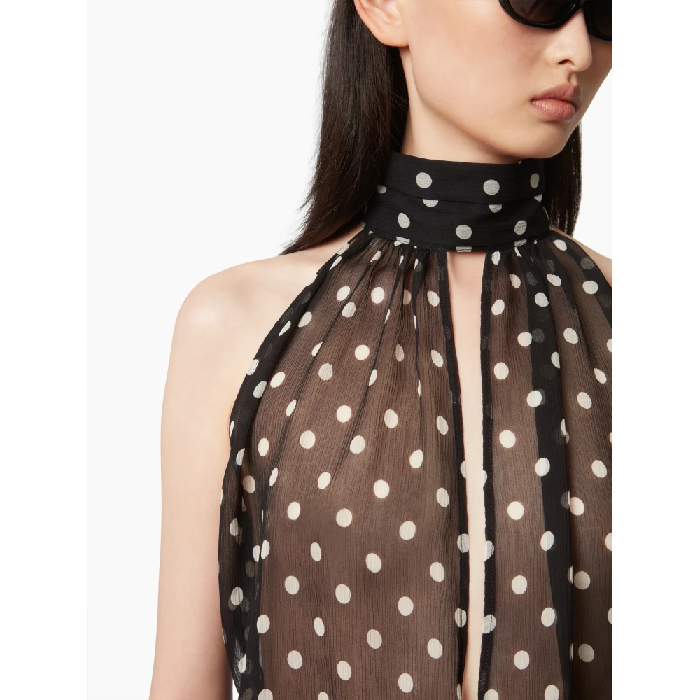 Nina Ricci Halterjurk MET Strik Black Dames