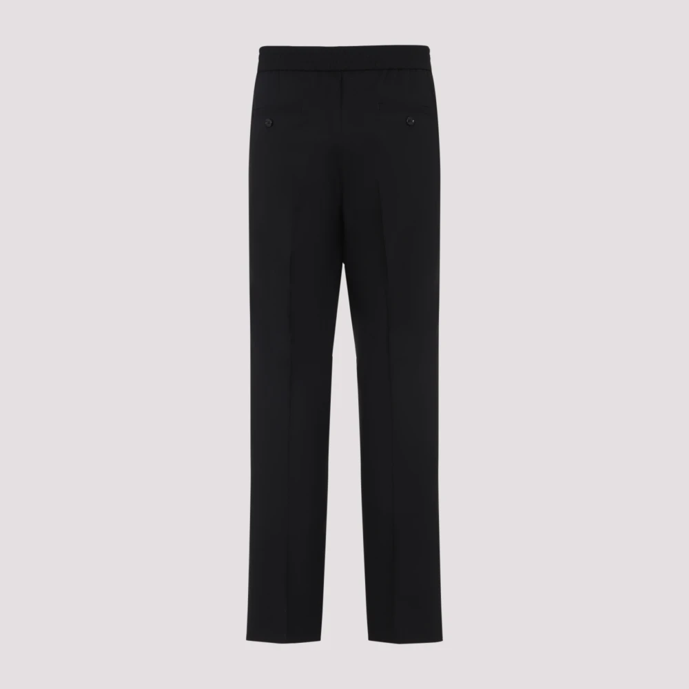 Ami Paris Zwarte elastische taille broek Black Heren