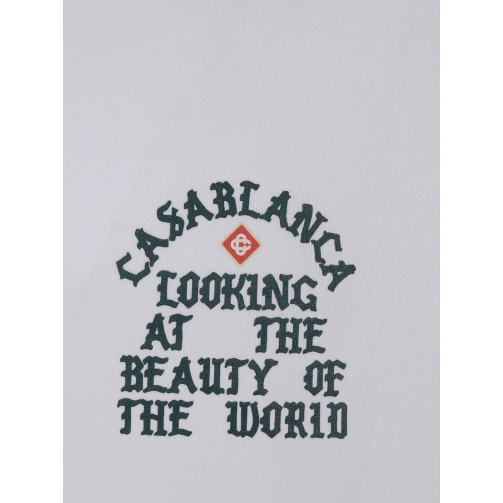 Casablanca Diamant Logo Patch T-Shirt Gray Heren
