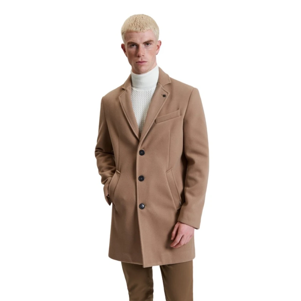 Gianni Lupo Kameel Winterjas Stijlvolle Mode Brown Heren