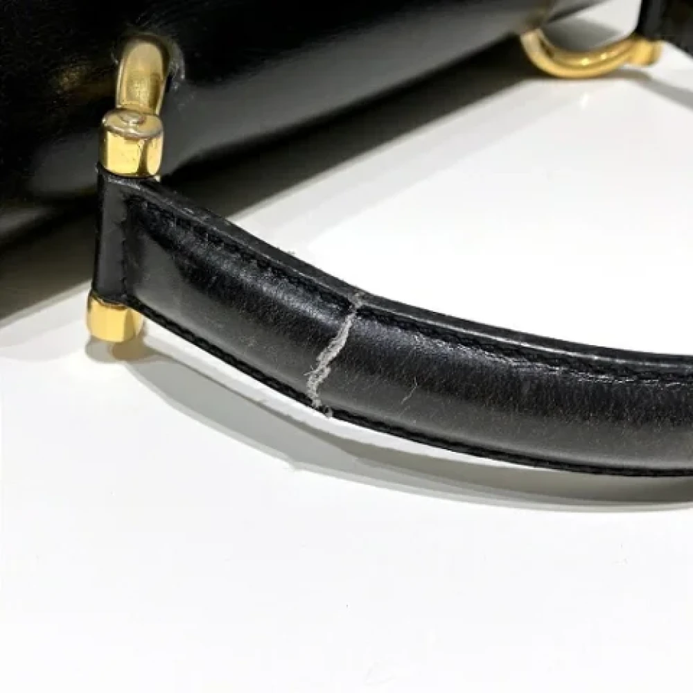 Celine Vintage Pre-owned Leather handbags Black Dames