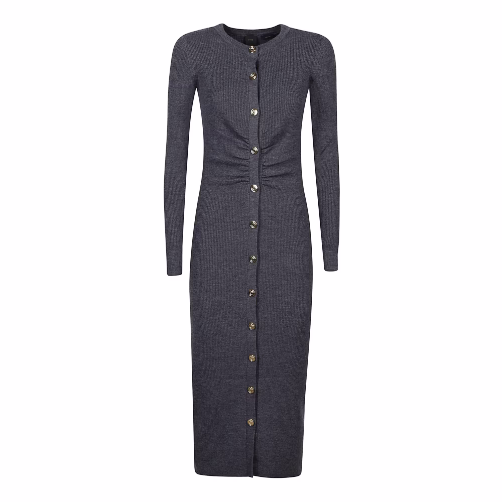 Dunkelgraues Ermellino Kleid