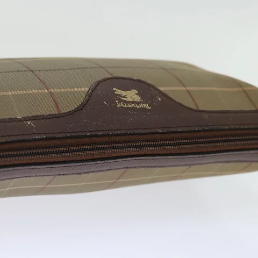 Burberry Vintage Pre-owned Canvas clutches Brown Dames