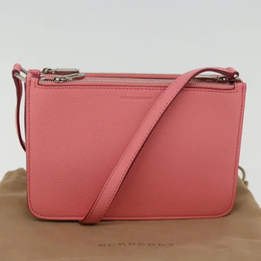 Burberry Vintage Pre-owned Leather shoulder-bags Pink Dames