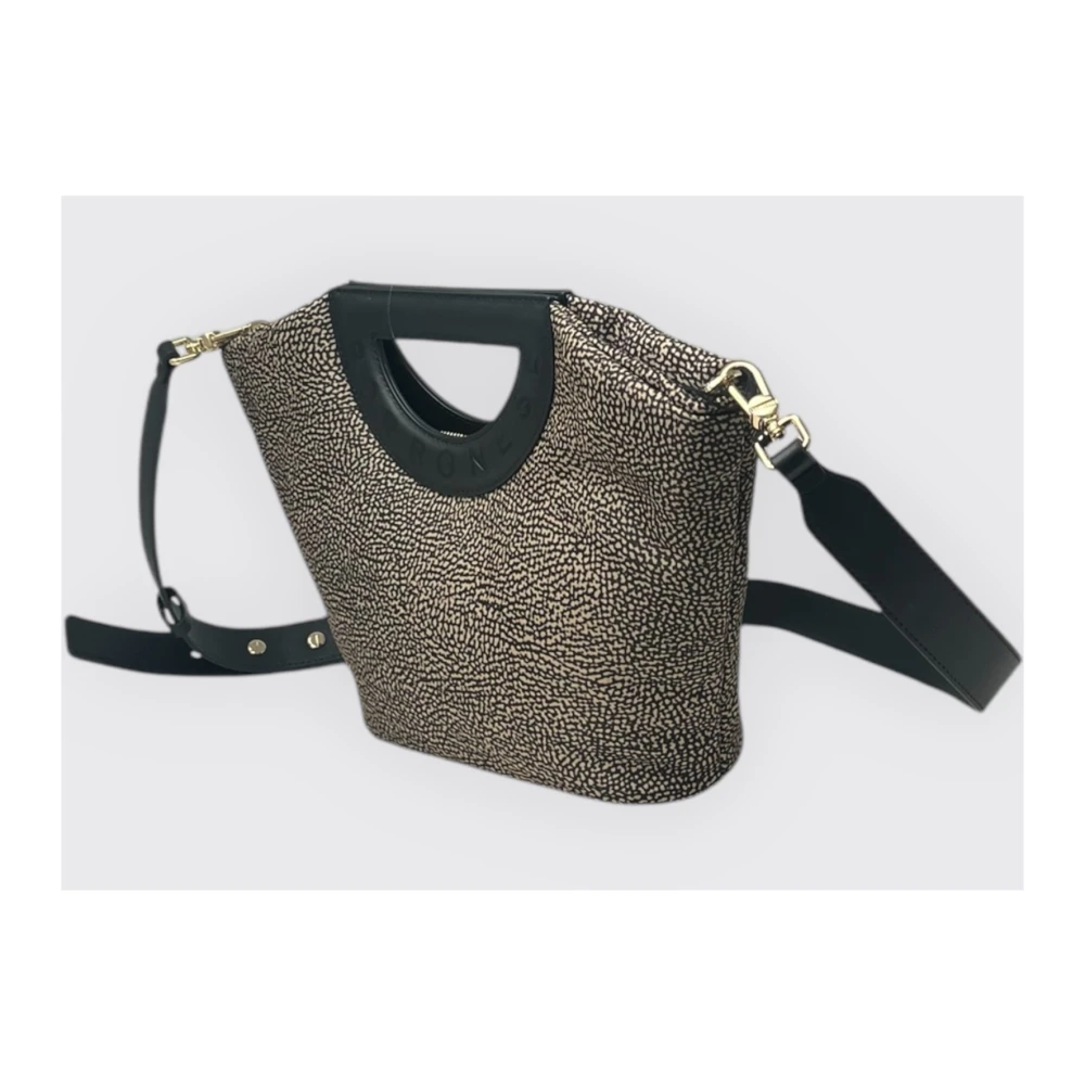 Borbonese Kleine Shopping Schoudertas Beige Dames