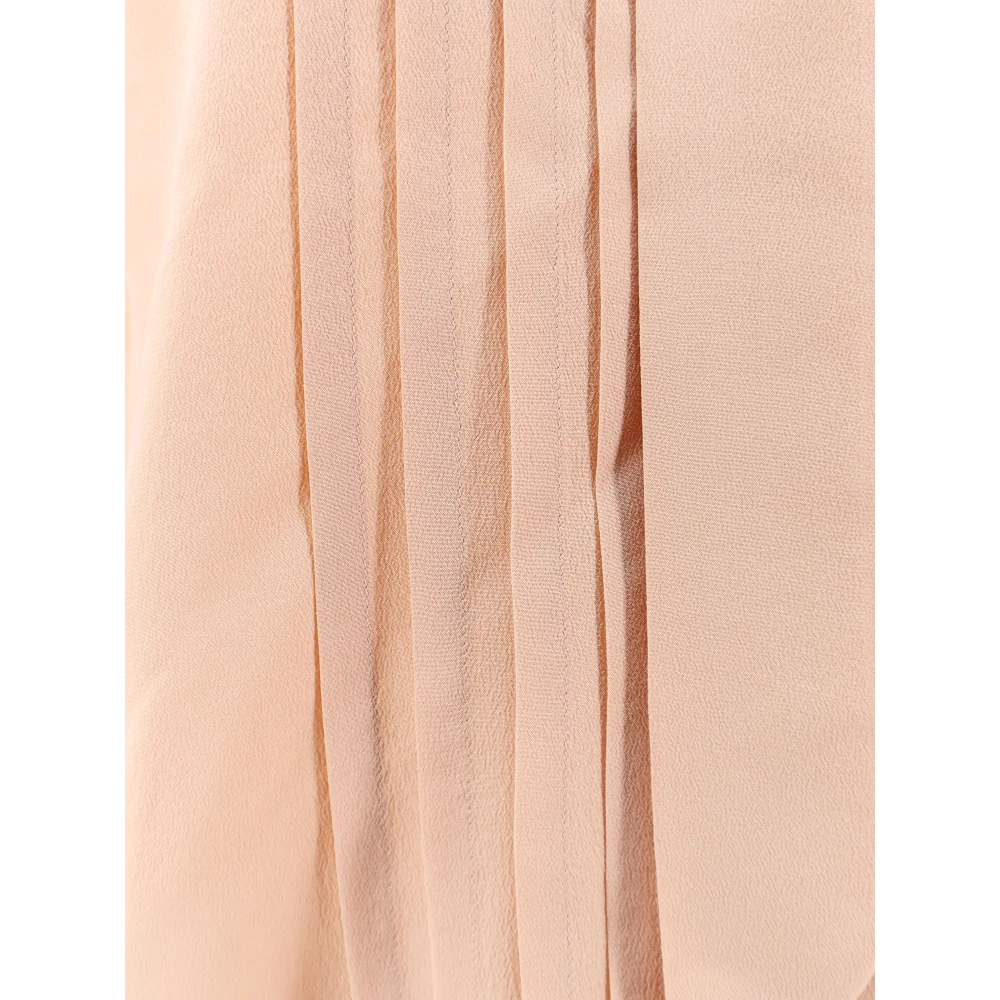 Chloé Zijden Lavallière Crepe de Chine Shirt Pink Dames