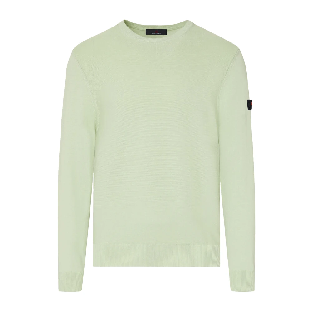 Peuterey Green Cotton Tricot Jumper - Male - Round-Neck Knitwear - L - Knitwear