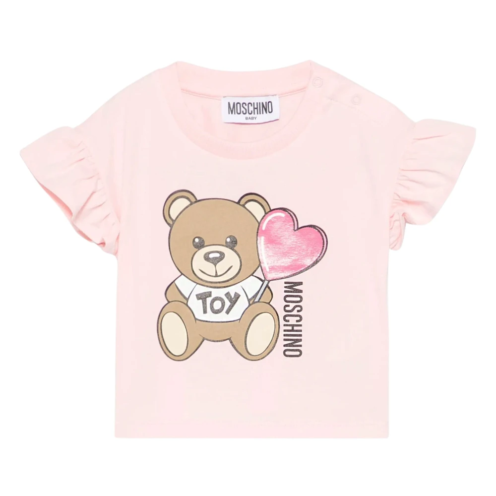 Moschino Girls Pink Teddy Bear T-Shirt For Baby