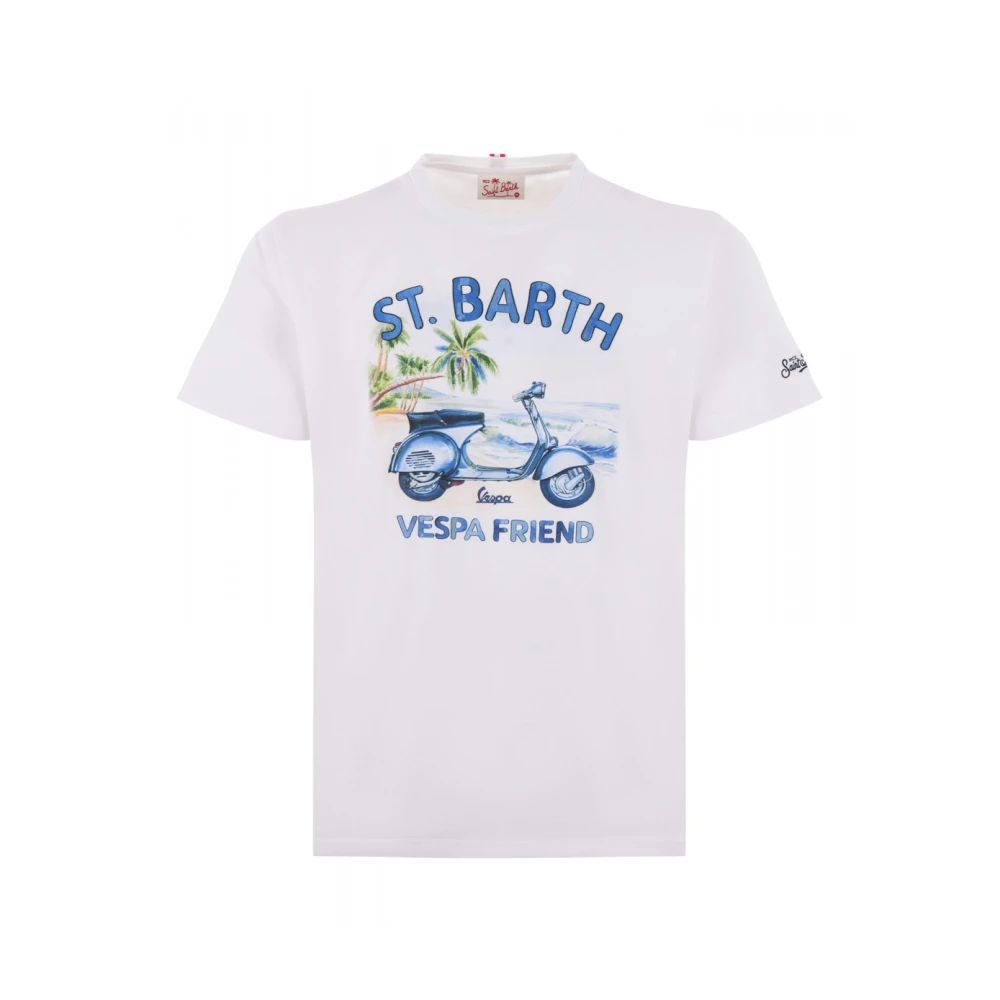 MC2 Saint Barth Vespa Friend T-Shirt White Heren