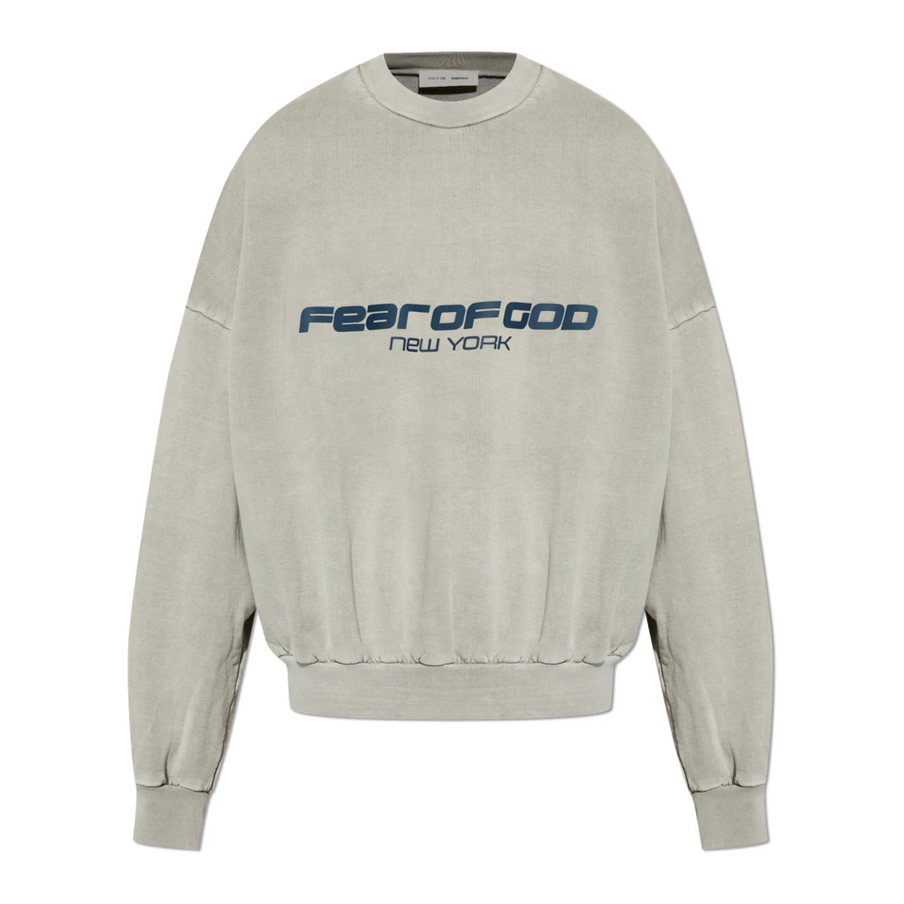 Fear Of God Gray Heavy Fleece Cropped Relaxed Sweatshirt - Male - Sweatshirts - S - Sweatshirts & Hoodies