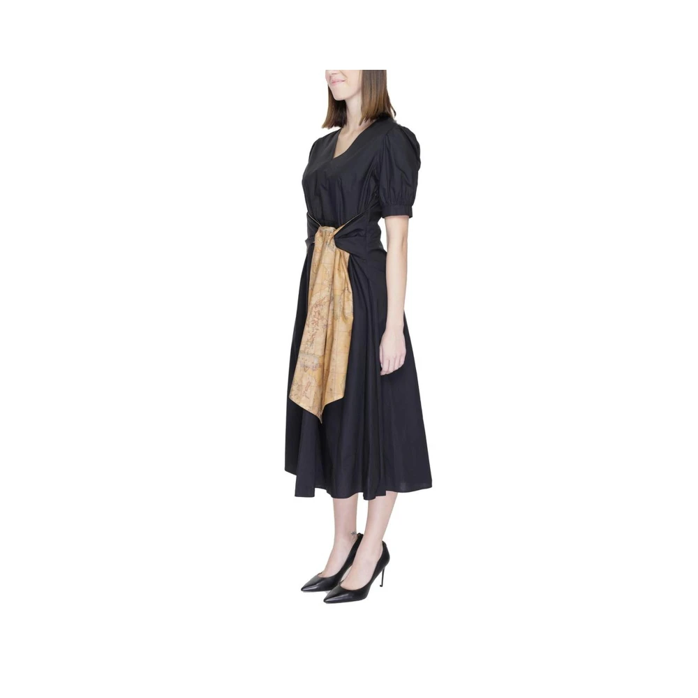 Alviero Martini 1a Classe Zomer Katoenen Lange Jurk Vrouwen Black Dames