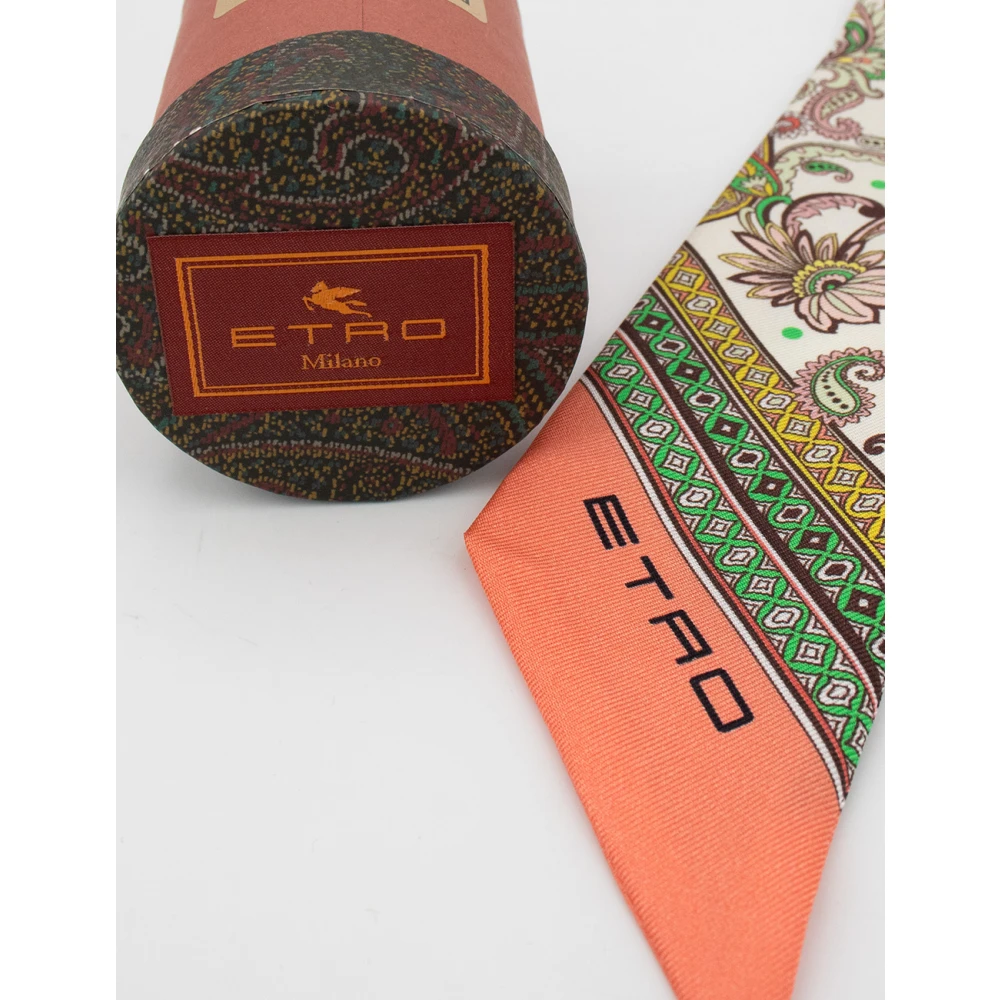 ETRO Zijden Paisley Print Sjaal Multicolor Dames