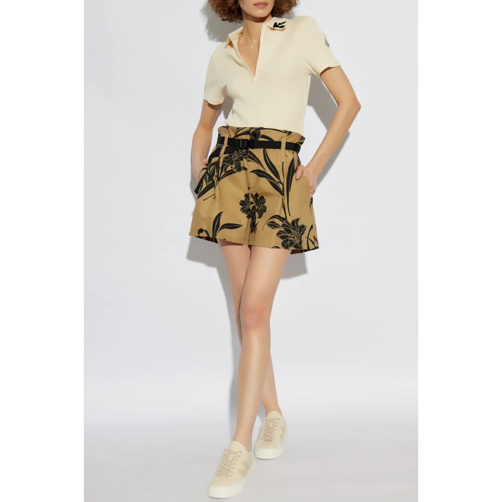 Moncler Gedrukte shorts Beige Dames