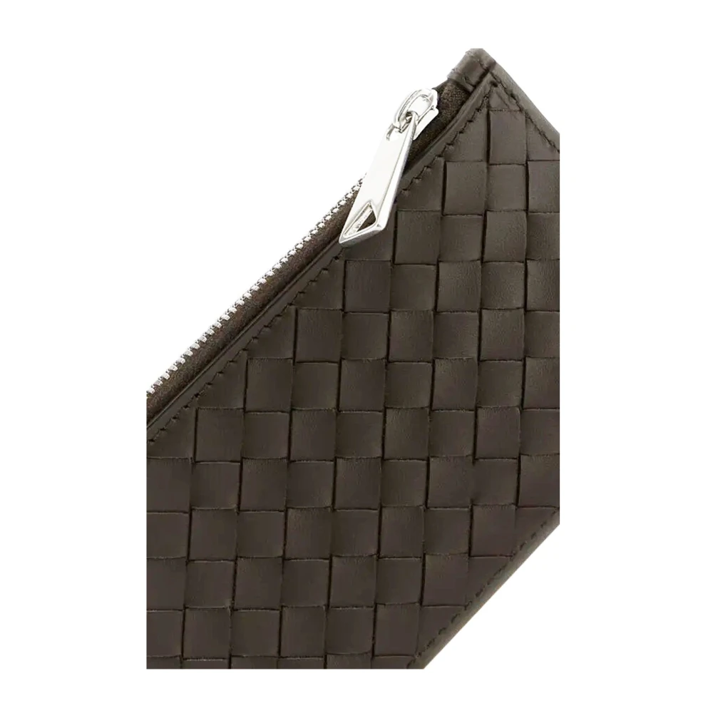 Bottega Veneta Leren kaarthouder met Intrecciato-motief Brown Heren