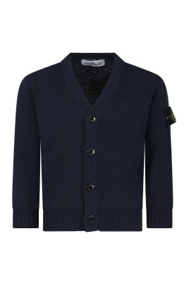 cardigan-bleu-en-coton-a-col-en-v