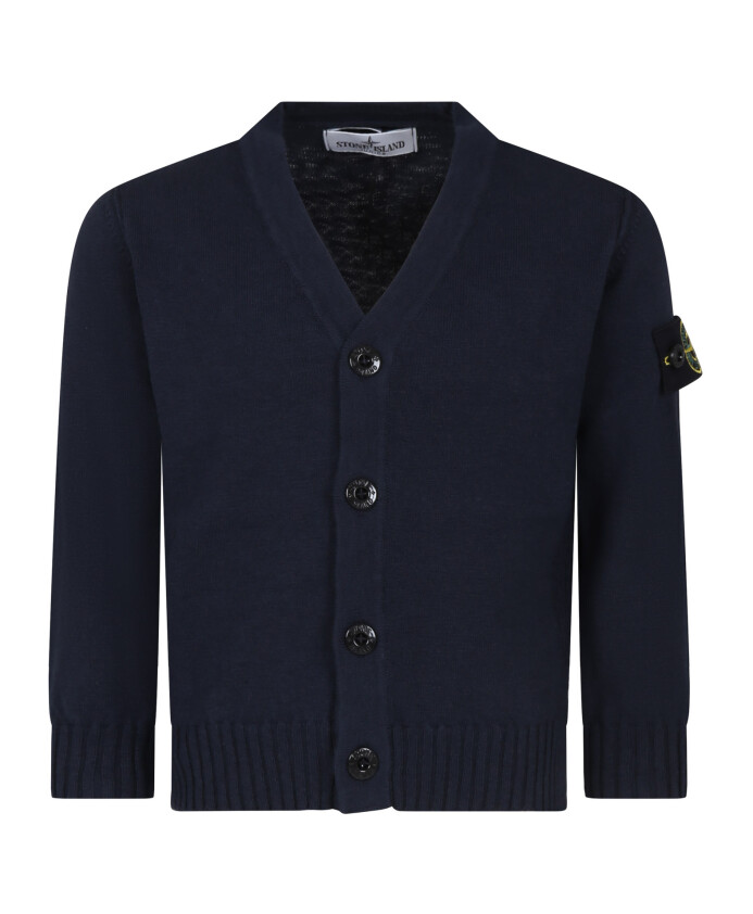 cardigan-bleu-en-coton-a-col-en-v