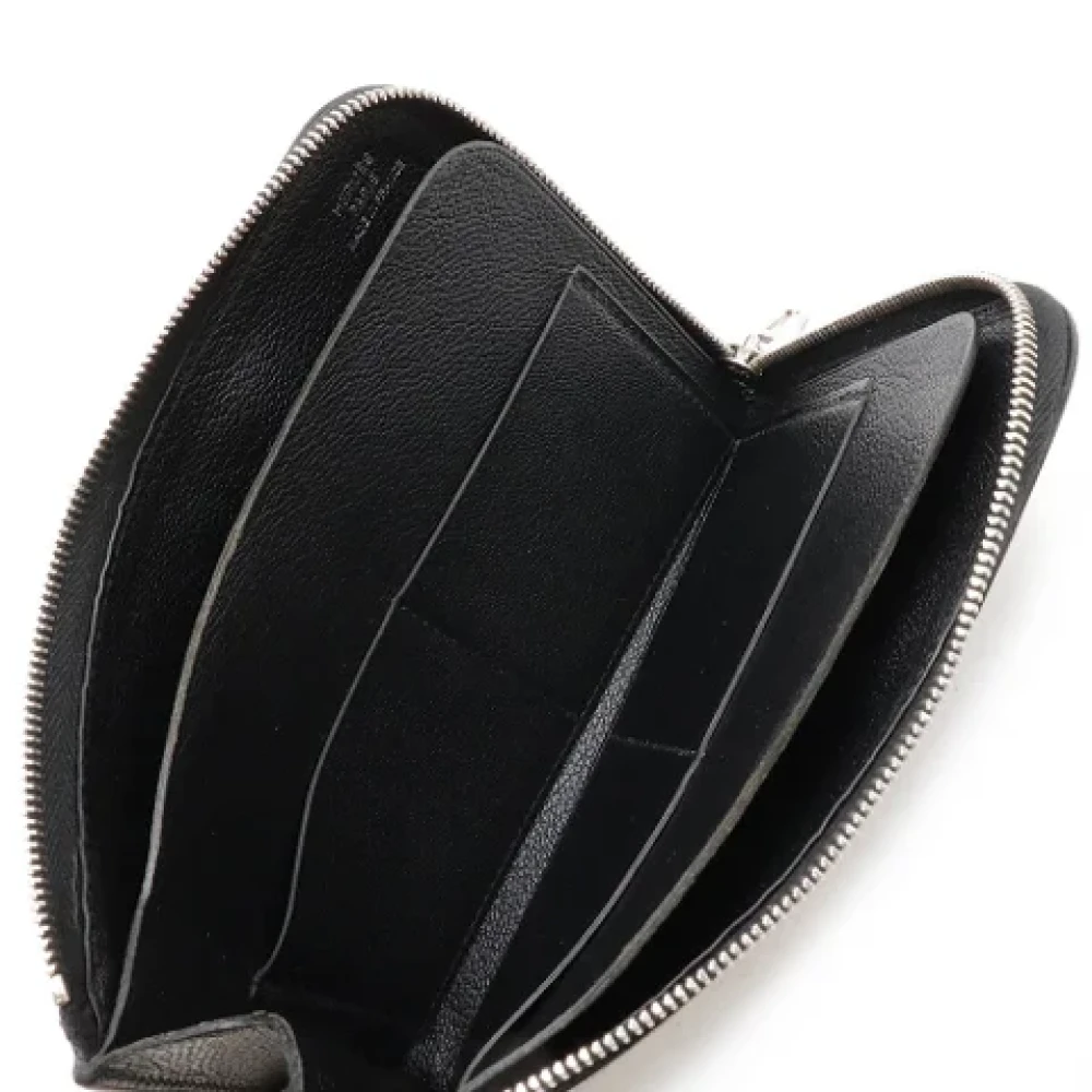 Hermès Vintage Pre-owned Leather wallets Black Dames