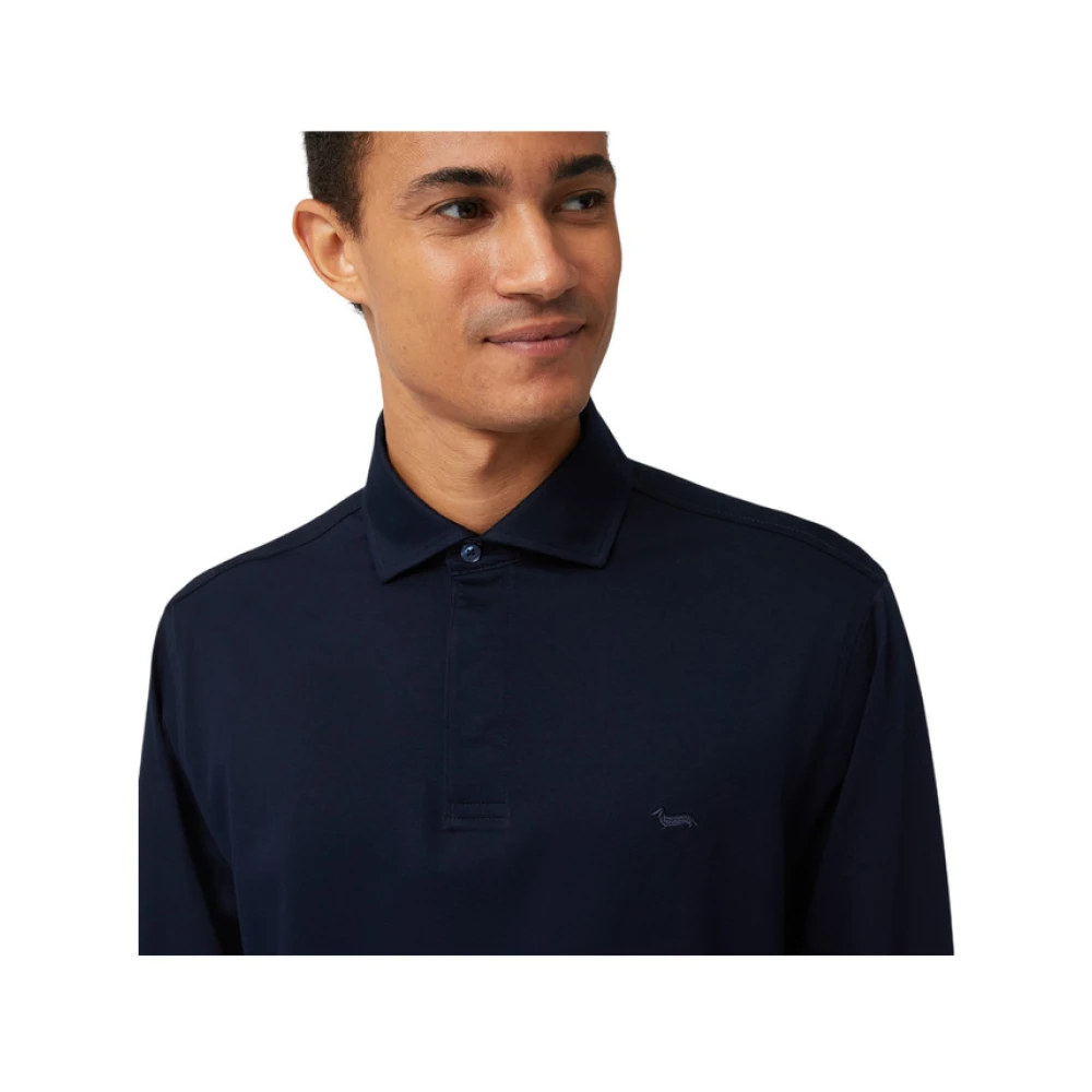Harmont & Blaine Polo Lange Mouw Blue Heren
