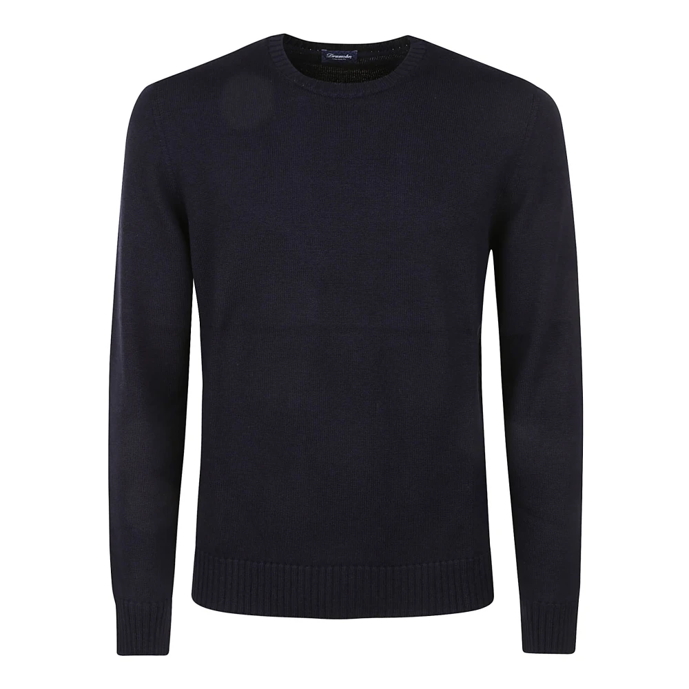Drumohr Klassieke Girocollo Sweaters Blue Heren