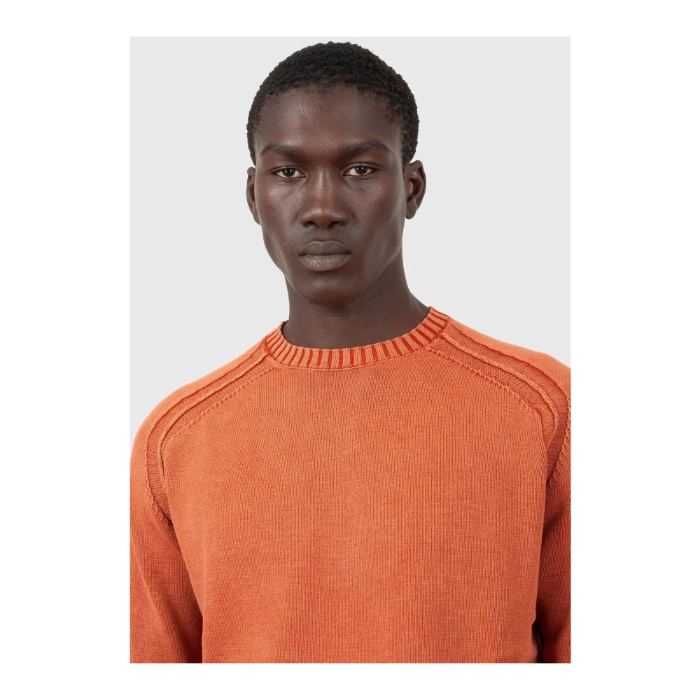 RRD Cotton Techno Wash Oranje Crewneck Shirt Orange Heren