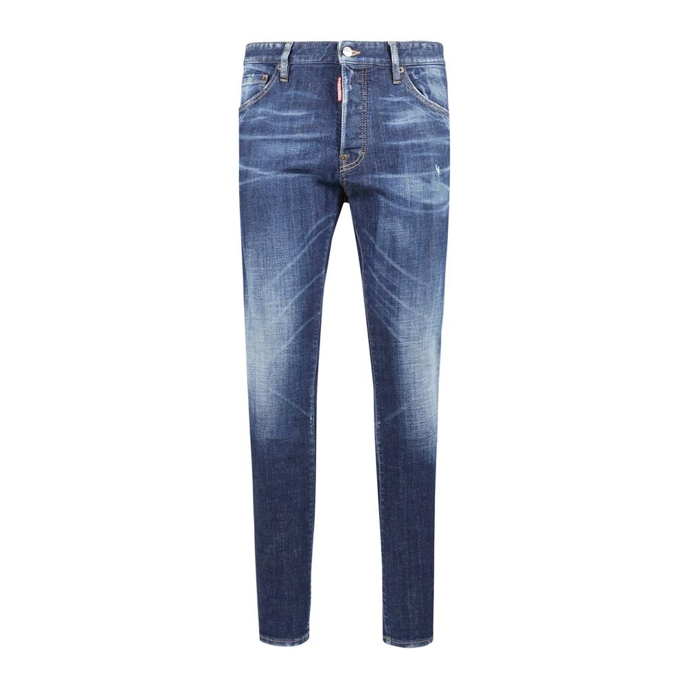 Dsquared2 Klassiska Denim Jeans med Fem Fickor Blue, Herr