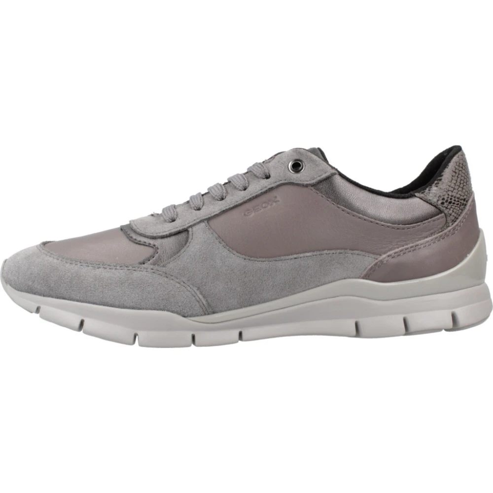 Geox Meisjes Grijs Stijlvolle Sneakers Voor Vrouwen