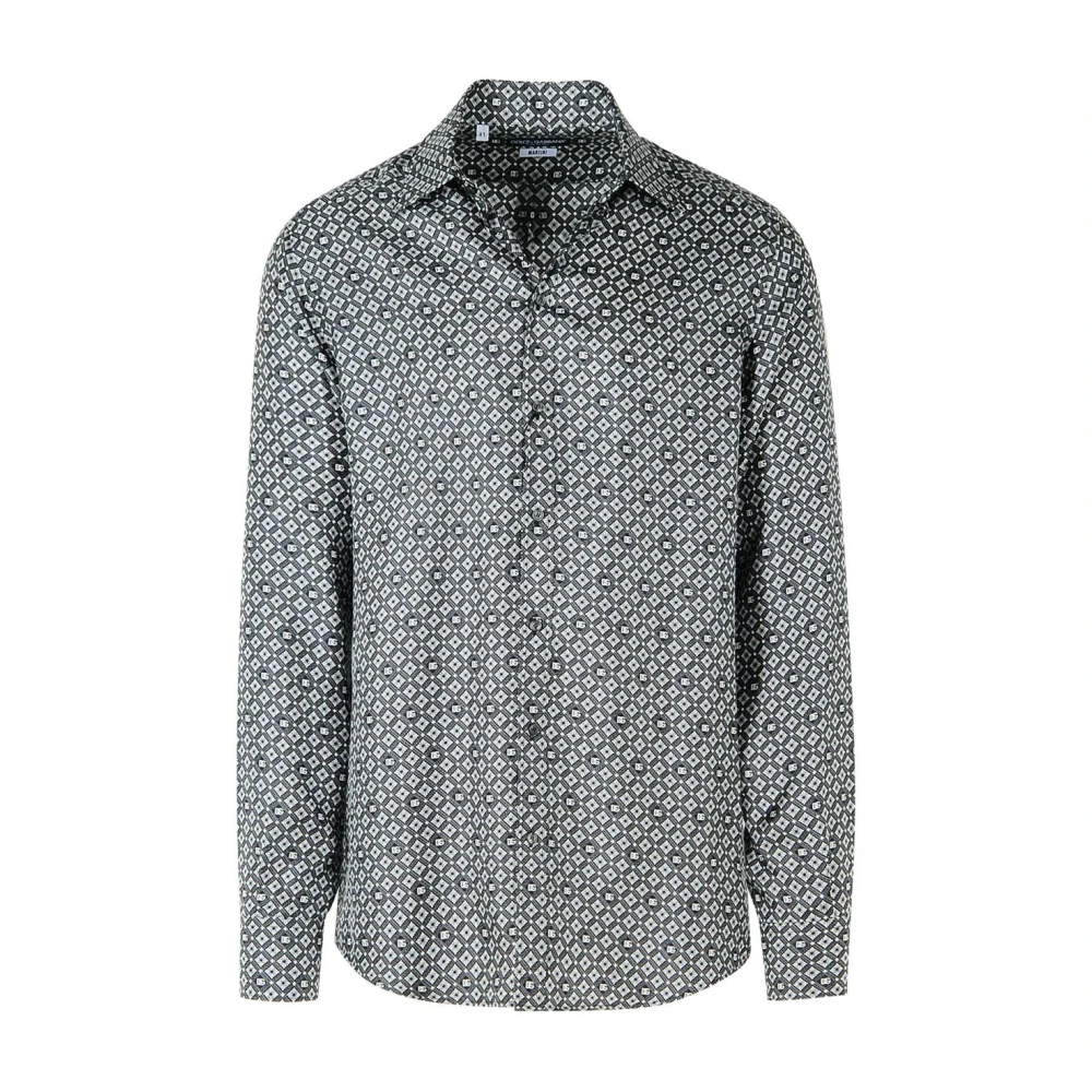 Dolce & Gabbana Men's Black Casual Shirts, 3XL, Stylish Shirt For