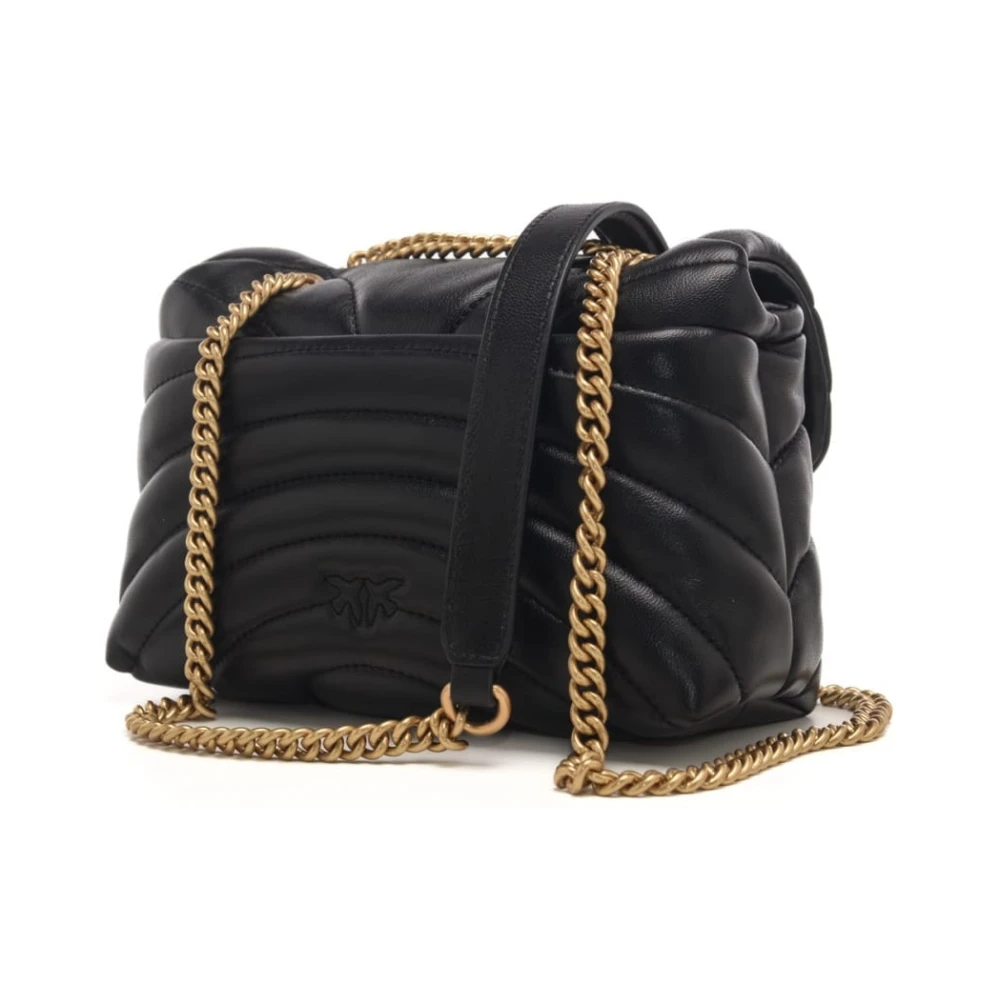 pinko Quilted Love Puff Mini Schoudertas Black Dames