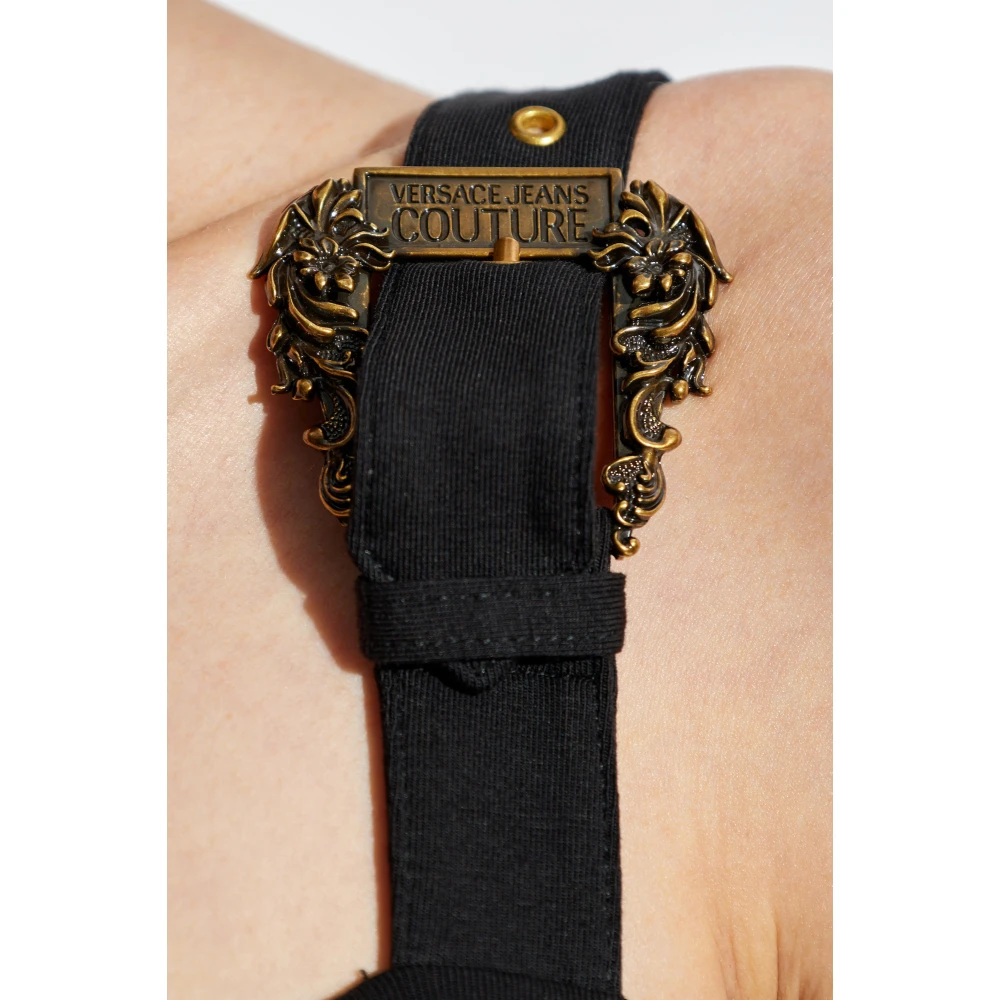 Versace Jeans Couture Sweatshirt met Logo Black Dames
